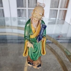 Vintage Antique Chinese Mudman Shekwan Porcelain Figurine, Hands Are BROKEN OFF